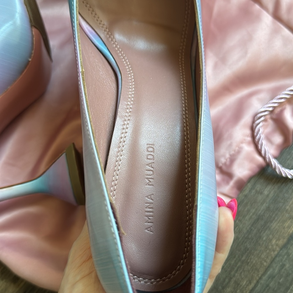 Amina Muaddi - Fairy Tale begum brooch pointed toe - Picture 9 of 11